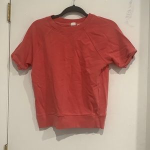 Short sleeve raglan sweatshirt